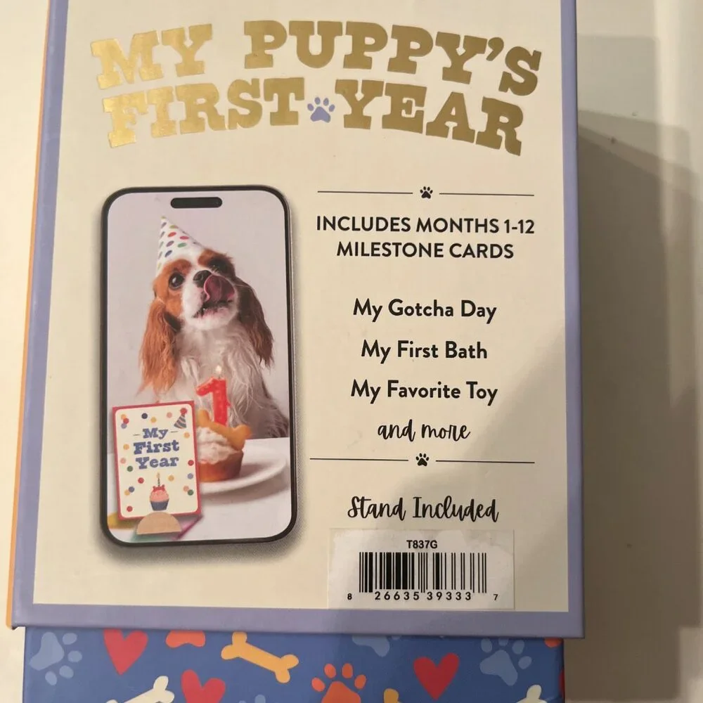 NFS  Milestone Cards Set with Wooden Holder for First Year Memories (k/x) (NEW